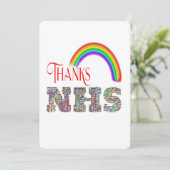 Aanpasbaar dank u NHS-werknemers Support Kaart (Staand voorkant)