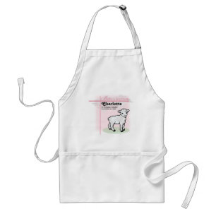 Aanpasbaar, Doop, Roze, Meisje, Lam Standaard Schort