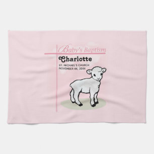 Aanpasbaar, Doop, Roze, Meisje, Lam Theedoek