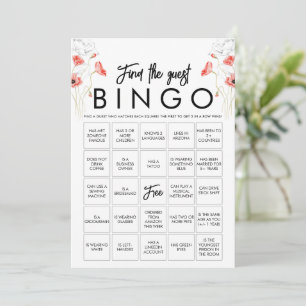 Aanpasbaar Elegant Wilde Bloem Bingo Spelkaart Kaart