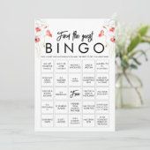 Aanpasbaar Elegant Wilde Bloem Bingo Spelkaart Kaart (Staand voorkant)