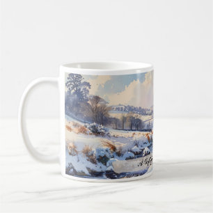 Aanpasbaar Engels winterlandschap Koffiemok