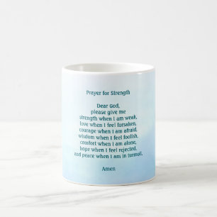 Aanpasbaar gebed voor kracht blauw koffiemok