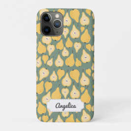 Aanpasbaar Geel Peer Naadloos Patroon iPhone 11 Pro Hoesje