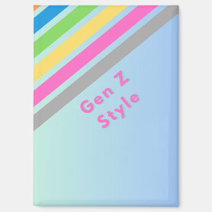 Aanpasbaar Gen Z pastel regenboog-ontwerp Magneet