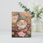 Aanpasbaar Gnome-verjaardagsontwerp Briefkaart (Staand voorkant)