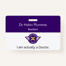 Aanpasbaar Ik ben eigenlijk een Doctor ID-badge Badge