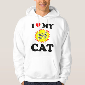 AANPASBAAR Ik hou van mijn kat Hoodie