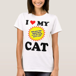AANPASBAAR Ik hou van mijn kat T-shirt