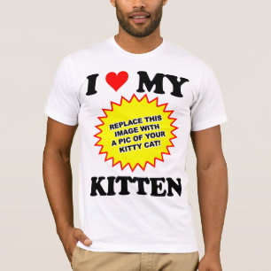 AANPASBAAR Ik hou van mijn kitten T-shirt