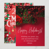 Aanpasbaar kerstkaartontwerp 11 feestdagenkaart (Voorkant / Achterkant)