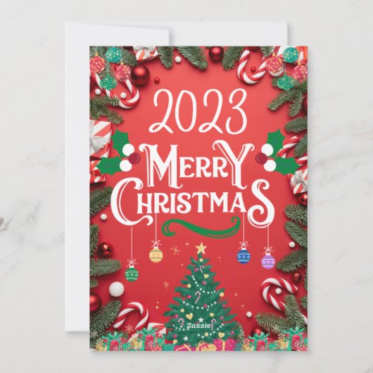 Aanpasbaar kerstkaartontwerp 2 feestdagenkaart (Achterkant)