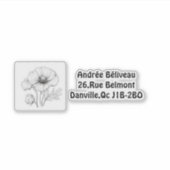 Aanpasbaar label voor papaverbloem (Voorkant)