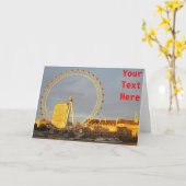 Aanpasbaar London Eye Kaart (Gele Bloem)