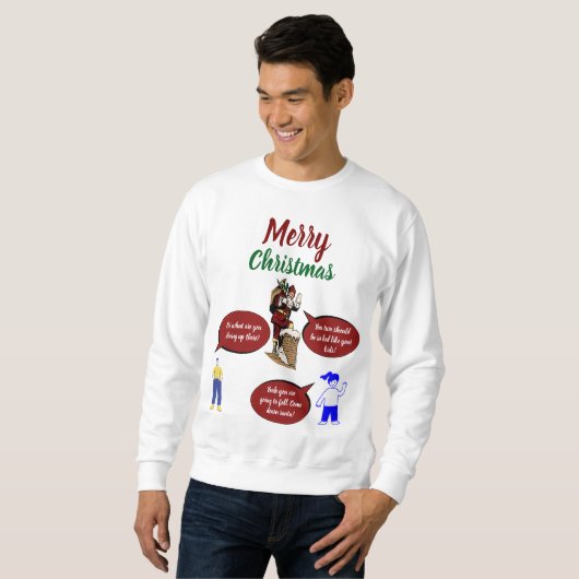 Aanpasbaar Merry Christmas Sweatshirt (Voorkant volledig)