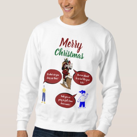 Aanpasbaar Merry Christmas Sweatshirt (Voorkant)