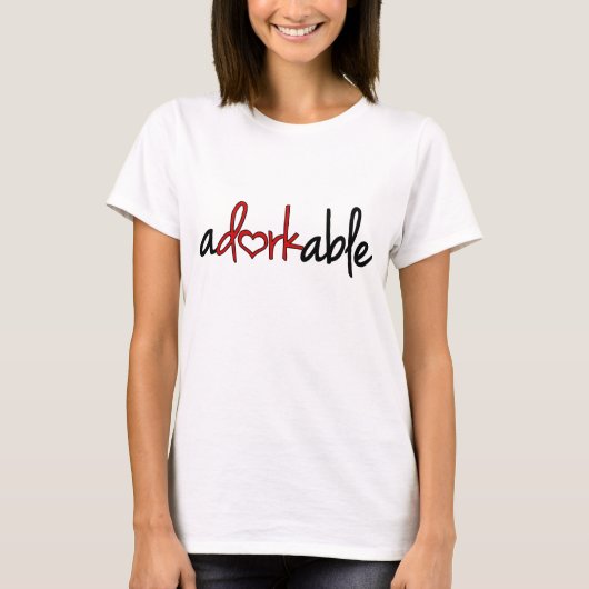 Aanpasbaar met een hart t-shirt (Voorkant)