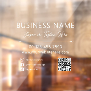 Aanpasbaar Minimalistisch Modern Klein Bedrijf Raamsticker