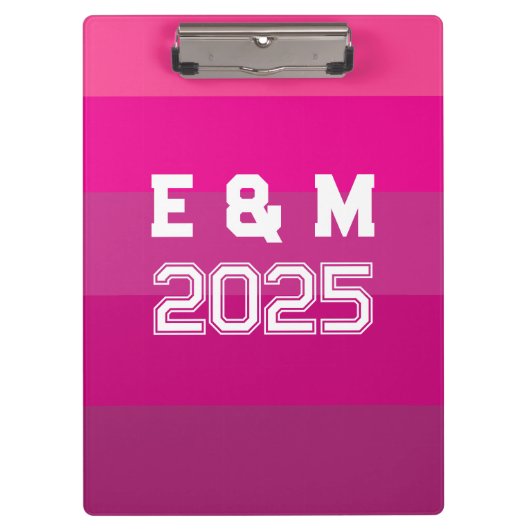 "Aanpasbaar monogram en jaren Klembord (Voorkant)