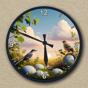 Aanpasbaar Noordelijke Spotlijster Natuur Scene Ronde Klok