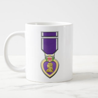 Aanpasbaar Paarse Hart-medaille 20oz Extra Grote Beker