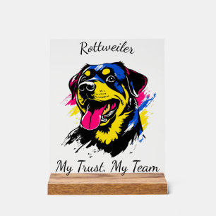 Aanpasbaar Pop Art Rottweiler-ontwerp Acryl Bord