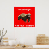 Aanpasbaar Poster voor Honey Badger (Keuken)
