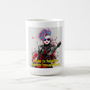 Aanpasbaar Punk Meisje Gitarist Art Inspirerend Koffiemok