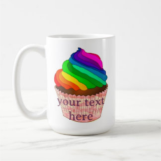 Aanpasbaar Regenboog Cupcake Pride Design Koffiemok