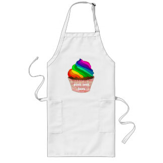 Aanpasbaar Regenboog Cupcake Pride Design Lang Schort