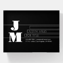 Aanpasbaar Retro-modern zwart-wit monogram