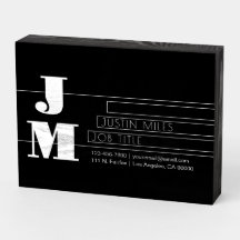 Aanpasbaar retro-modern zwart-wit monogram