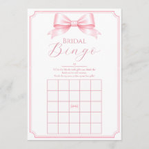 Aanpasbaar Roze Bruiloftsbruid Shower Bingo Cadeau
