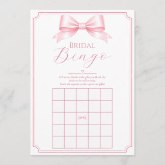 Aanpasbaar Roze Bruiloftsbruid Shower Bingo Cadeau