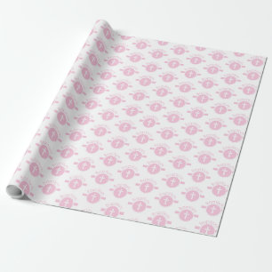 Aanpasbaar, Roze Meisje Kind van God Doop Cadeaupapier