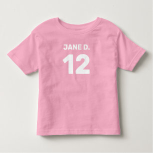 Aanpasbaar roze (voor- en achterzijde) baby kinder shirts