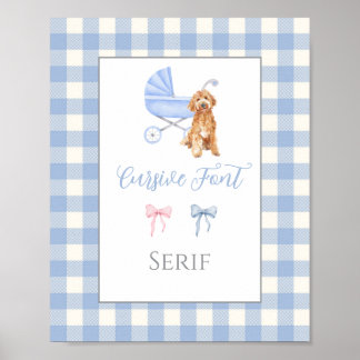 Aanpasbaar spel voor babyfeestje poster