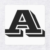 Aanpasbaar strijkijzer op letters labels (Design 1)