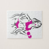 Aanpasbaar teken met lipstick - Roze Legpuzzel (Horizontaal)