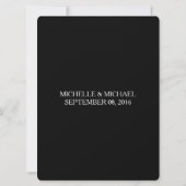 Aanpasbaar TROUWR ECEPTIE MENU Kaart (Achterkant)