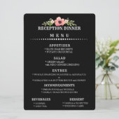 Aanpasbaar TROUWR ECEPTIE MENU Kaart (Staand voorkant)