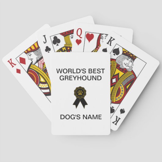 Aanpasbaar 'Werelds Beste Greyhound'-ontwerp  Pokerkaarten (Achterkant)