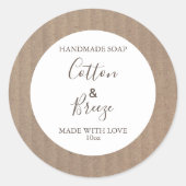 Aanpasbaar zeeplabel Floral Pattern-karton Ronde Sticker (Voorkant)