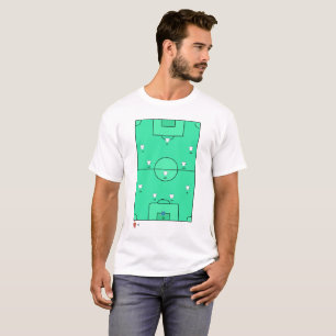 Aanpasbare 433 Voetbal Tactiek Lineup Weergave T-shirt