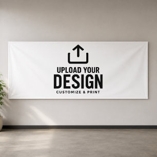 Aanpasbare 6x2.5' blanco bedrijfsbanner spandoek