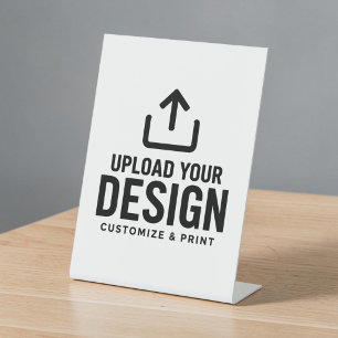 Aanpasbare 6x8" lege zakelijke displayschild reclamebord met voetstuk