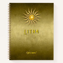 Aanpasbare 8.5 x 11 Litha Zomer Gouden Notitieboek