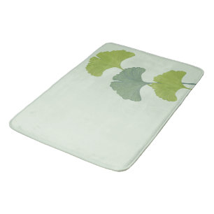 Aanpasbare achtergrondkleuren voor Ginkgo-bladeren Badmat