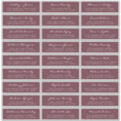 Aanpasbare adreslabels voor huwelijksgasten sticker (Voorkant)