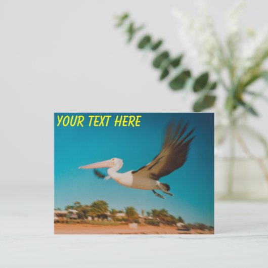 Aanpasbare Australische pelikaan Briefkaart (Staand voorkant)